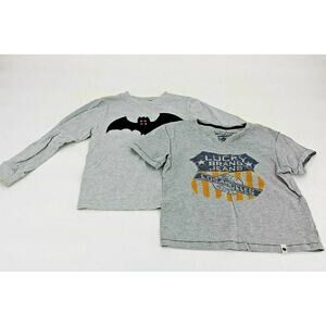 Gymboree Lucky Brand Boys Gray T-shirt Bundle Long Sleeve Casual Sz 4T